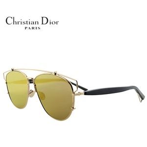 Dior Brow Bar Sunglasses Technologic RHL86 Gold/Matte Black 57mm